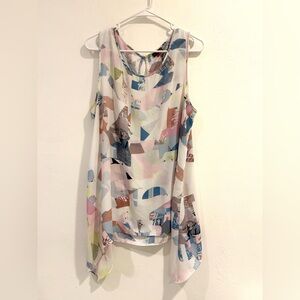 Vince Camuto Women’s Multicolor Sleeveless Summer Top XL